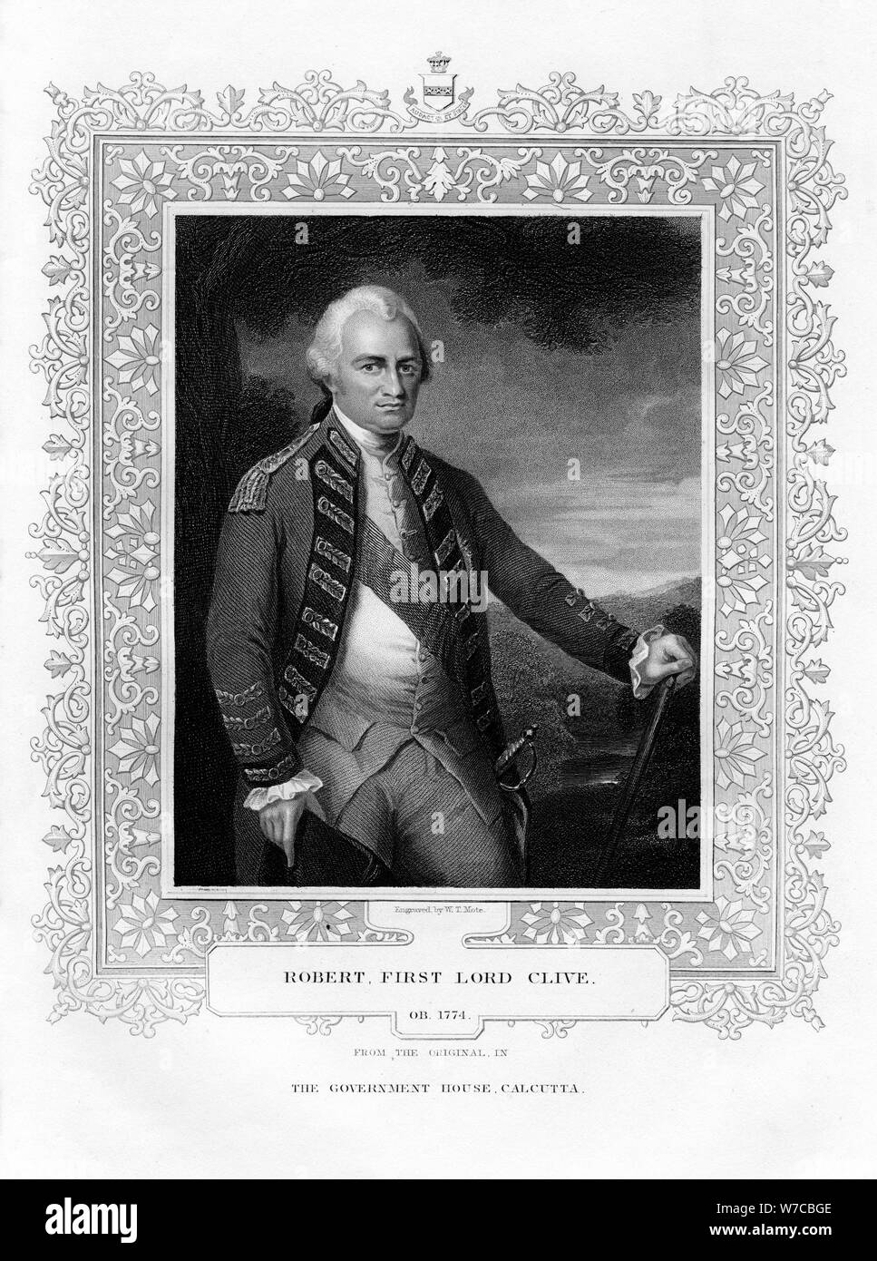 Robert Clive, 1er baron Clive de Plassey, homme d'État et général, (19ème siècle).Artiste : WT Mote Banque D'Images