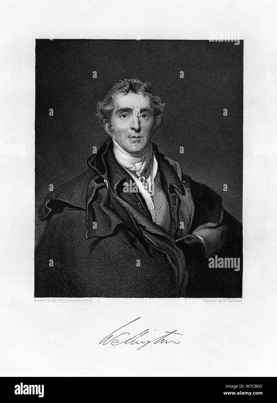 Arthur Wellesley, 1er duc de Wellington, soldat britannique et homme d'État, 19ème siècle.Artist : H Robinson Banque D'Images