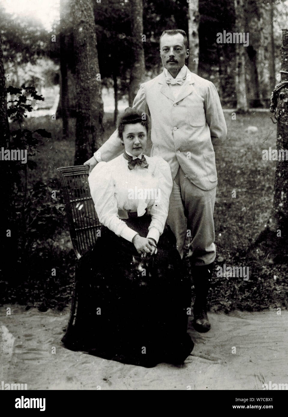 Vladimir Dmitrievitch Nabokov et Elena Ivanovna Sandford Springs. Banque D'Images