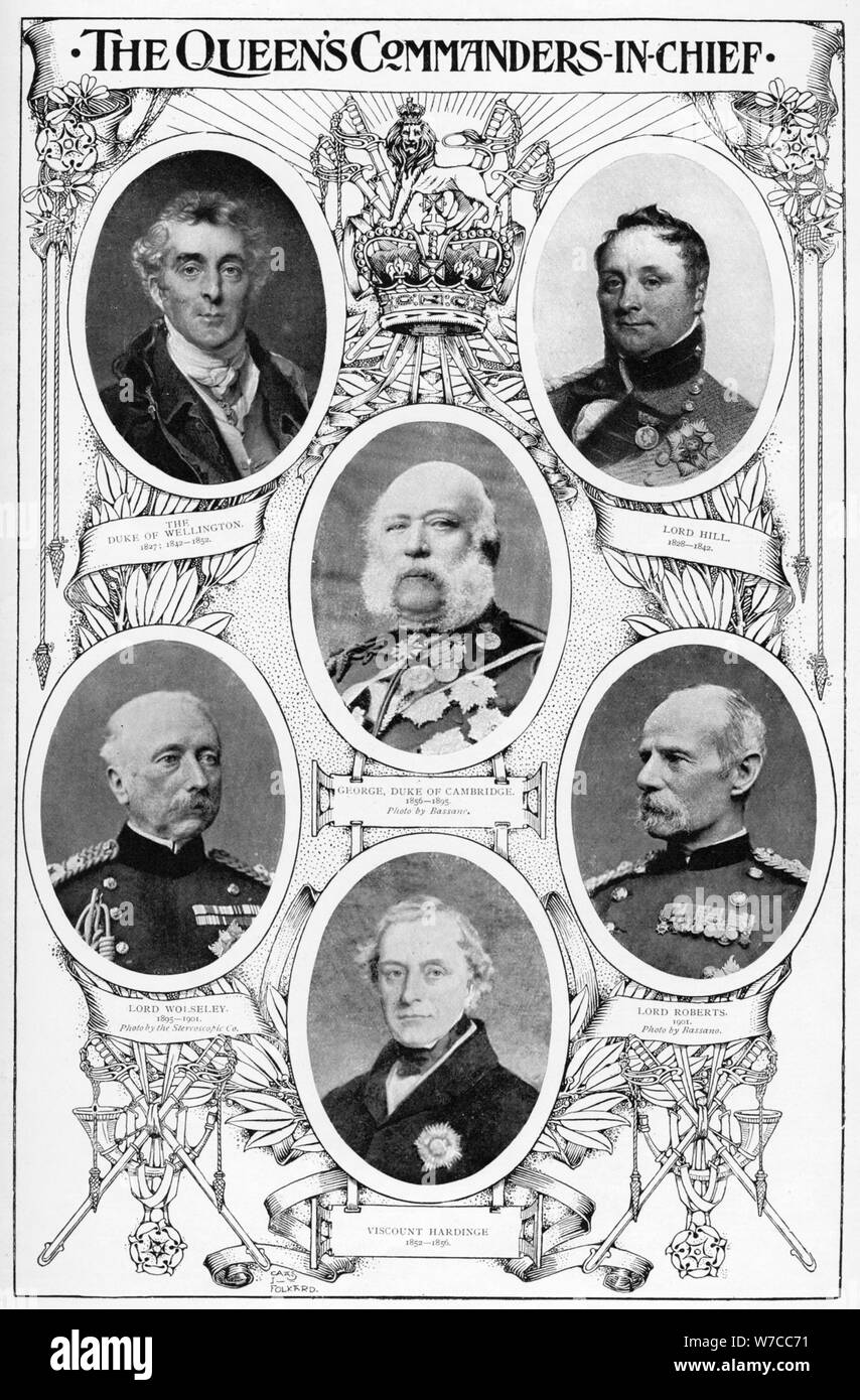 La reine Victoria's commandants en chef, 1901. Artiste : Inconnu Banque D'Images