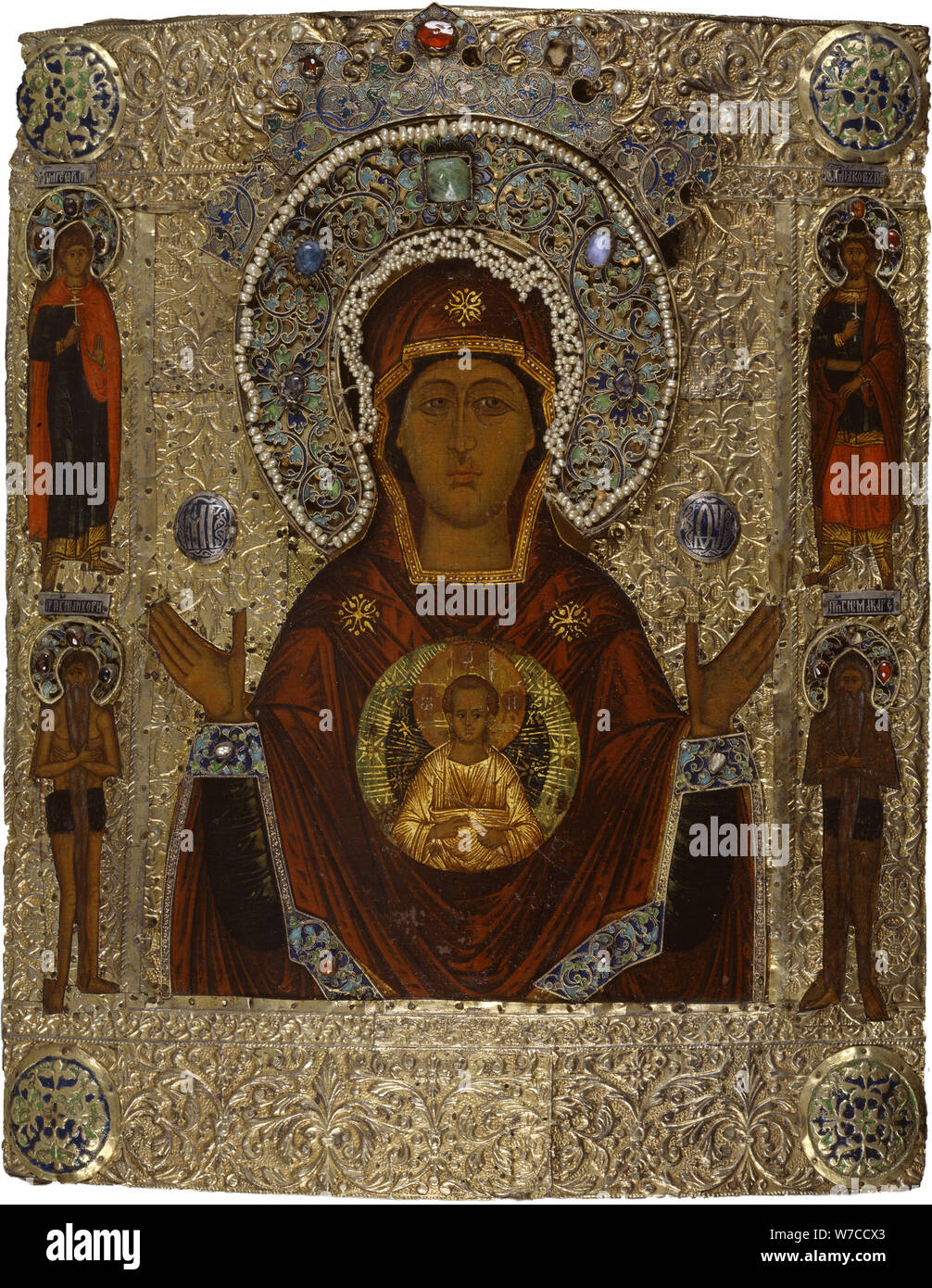 La Vierge du signe. Banque D'Images