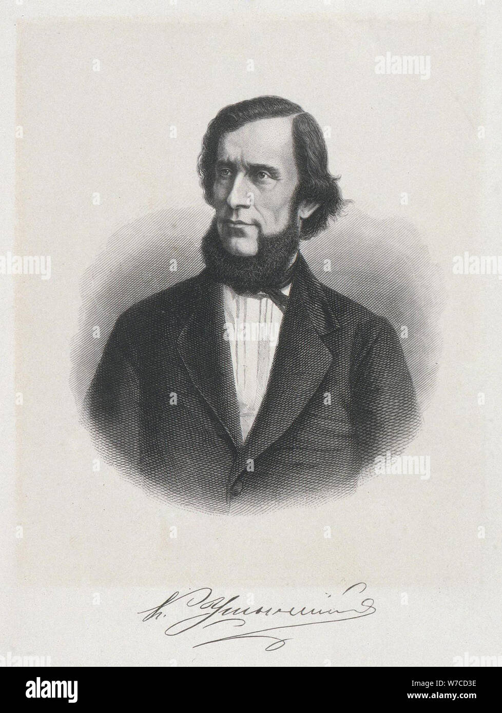 Portrait de Konstantin Dmitrievitch Ushinsky (1824-1871). Banque D'Images