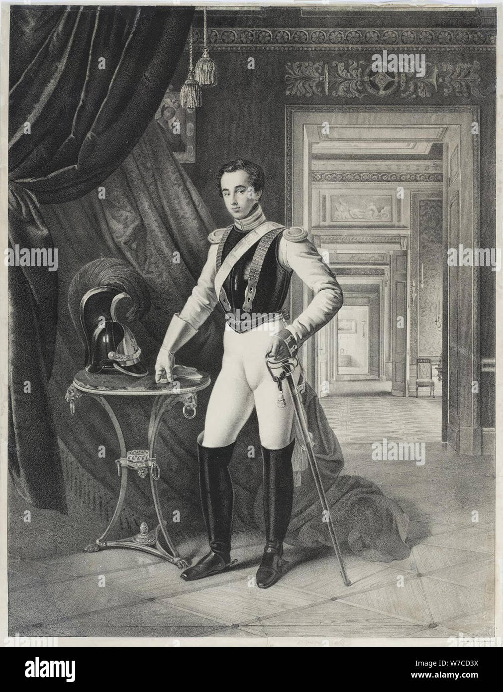 Portrait du Comte Dmitri Nikolaïevitch Sheremetev (1803-1871). Banque D'Images