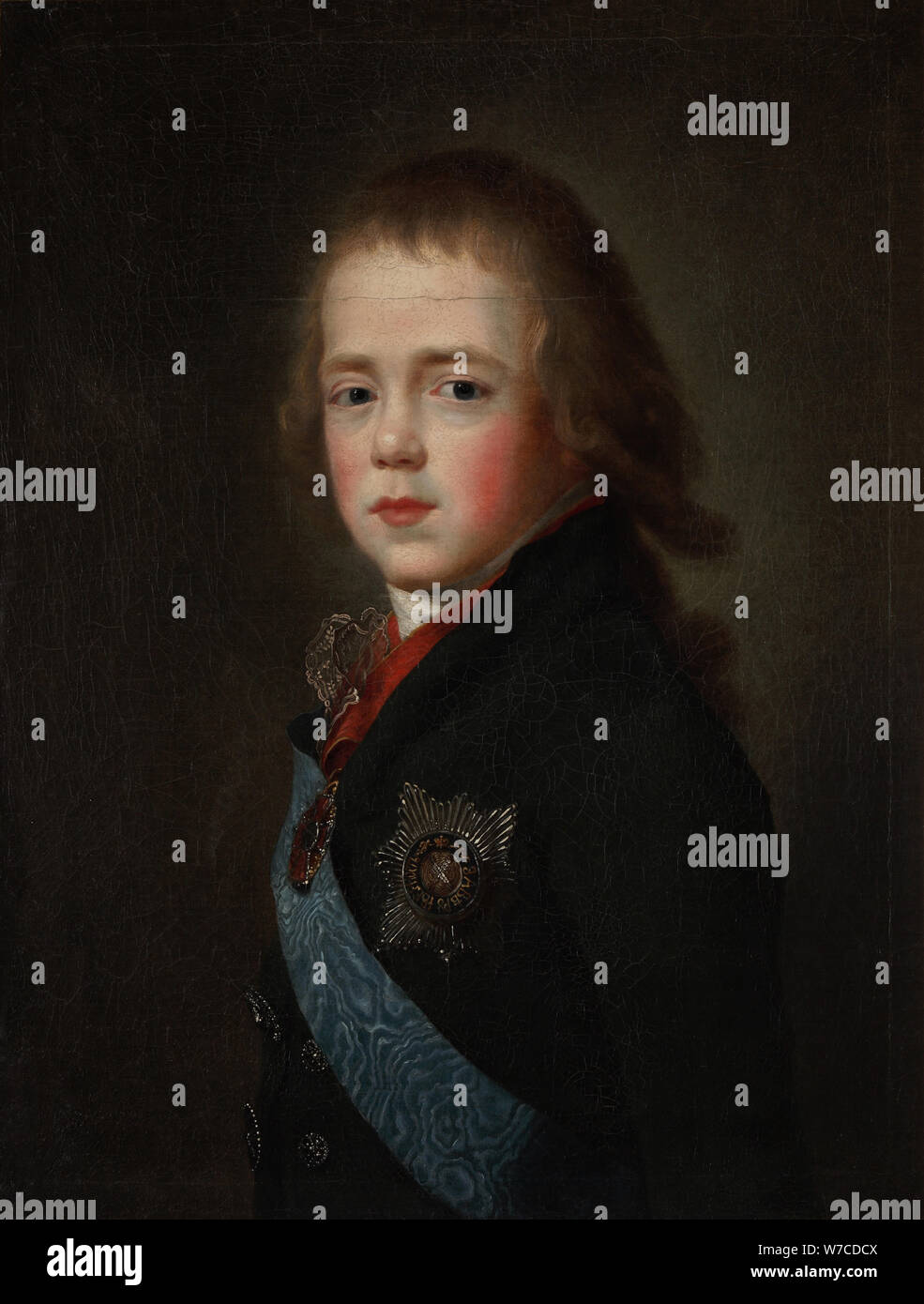 Portrait du Grand-Duc Constantin Pavlovitch de Russie (1779-1831) en tant qu'enfant. Banque D'Images
