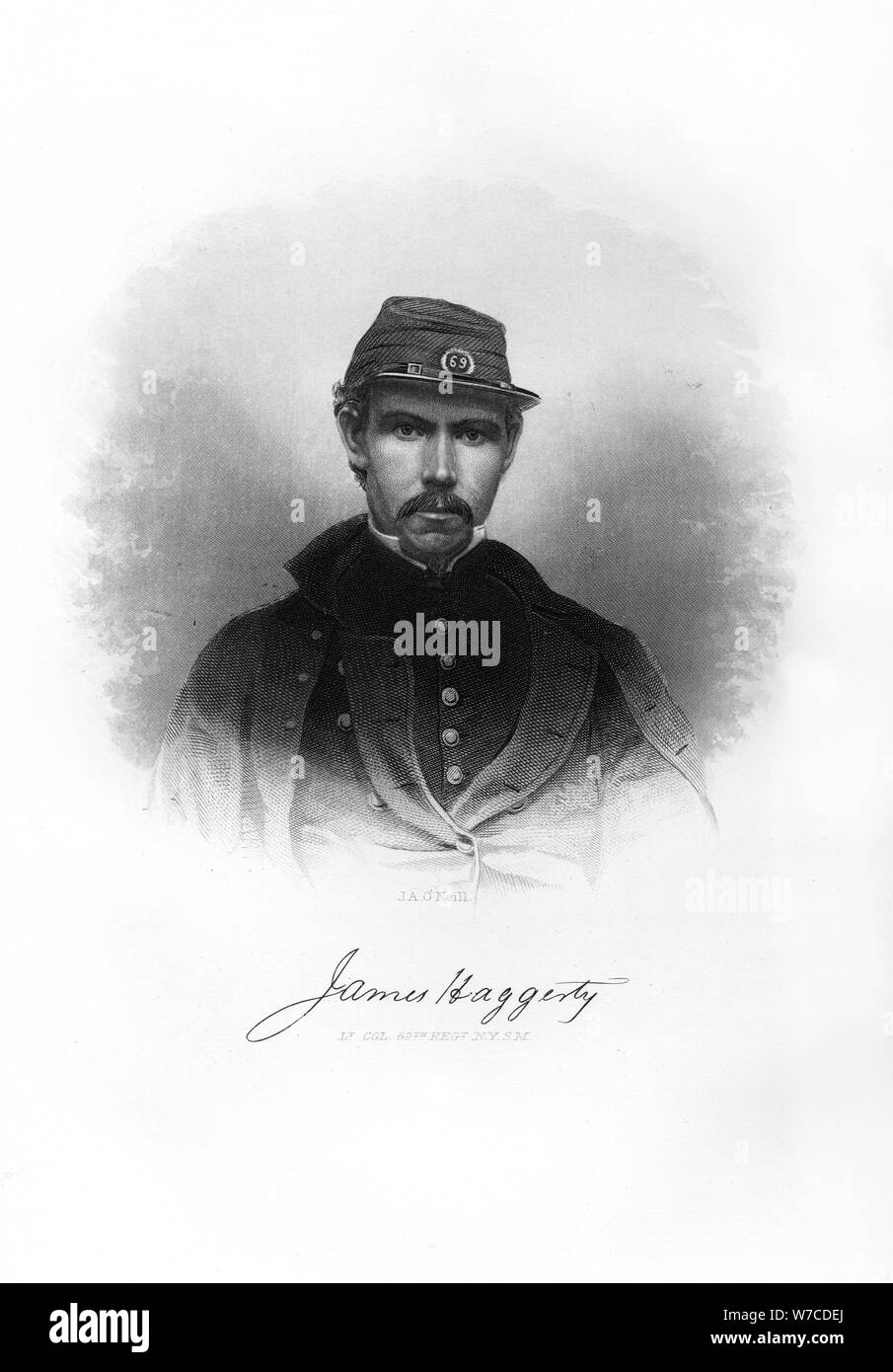 Le Lieutenant-colonel James Haggerty, soldat américain, (1872).Artiste : John O'Neill Banque D'Images