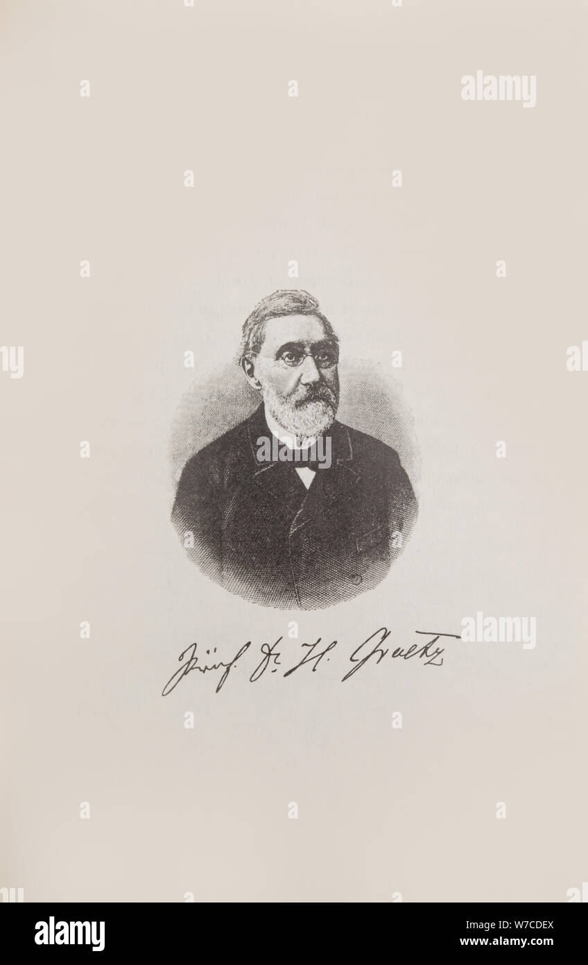 Portrait d'Heinrich Graetz (1817-1891). Banque D'Images
