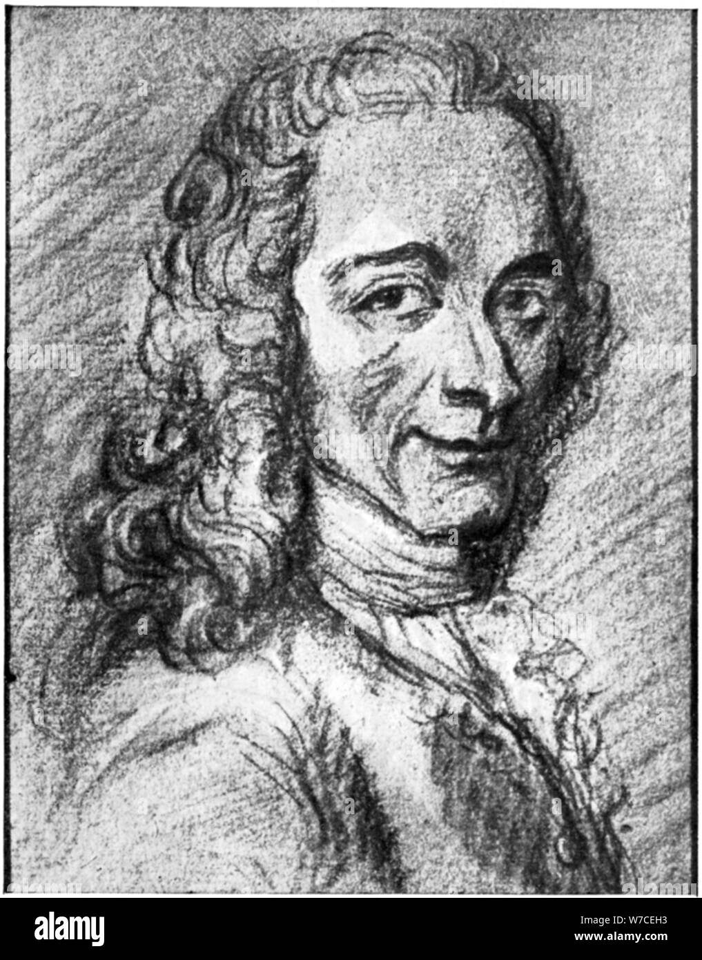 Voltaire, écrivain français des lumières, essayiste, philosophe et déiste, 18e siècle. Artiste : Inconnu Banque D'Images