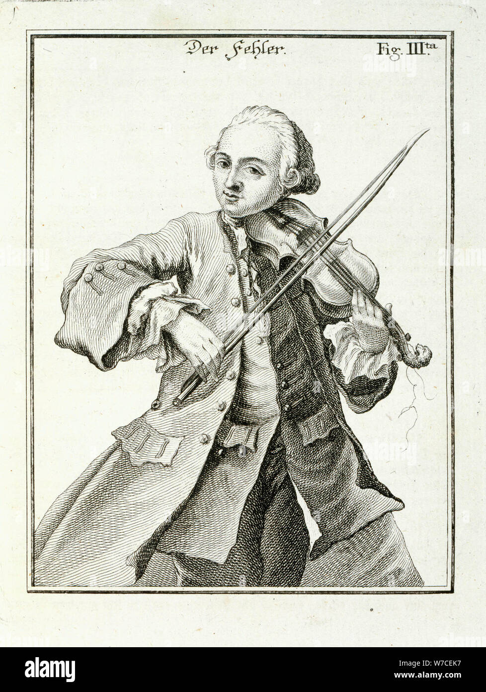 L'illustration de : Leopold Mozart, Versuch einer gründlichen Violinschule. Banque D'Images