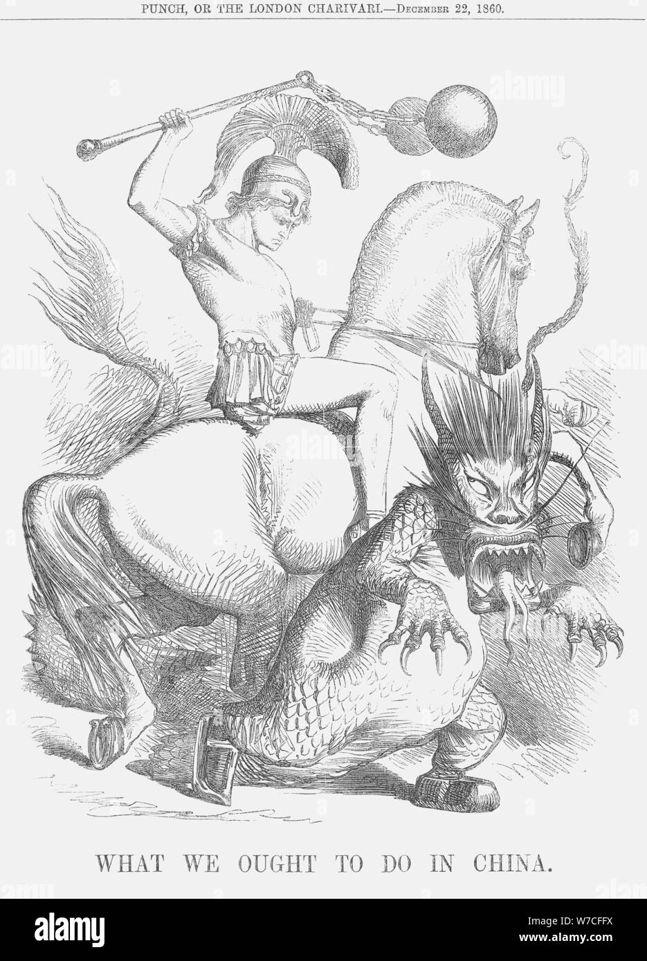 'Ce que nous devrions faire en Chine", 1860. Artiste : Inconnu Banque D'Images