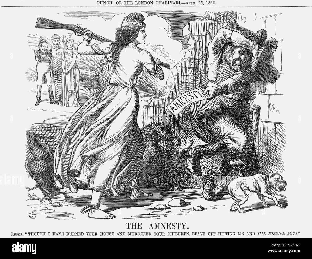 "L'amnistie", 1863. Artiste : John Tenniel Banque D'Images