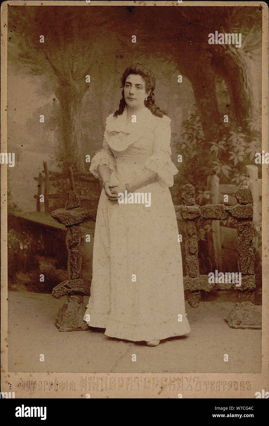 Medea Figner ( (1859-1952), Tatiana dans Eugène Onéguine, opéra de P. Tchaikovsky, 1880. Banque D'Images