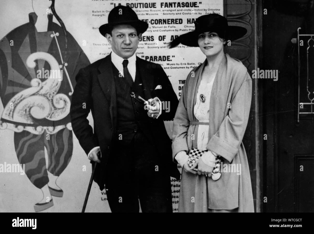 Pablo Picasso et d'Olga Khokhlova, ch. 1918. Banque D'Images