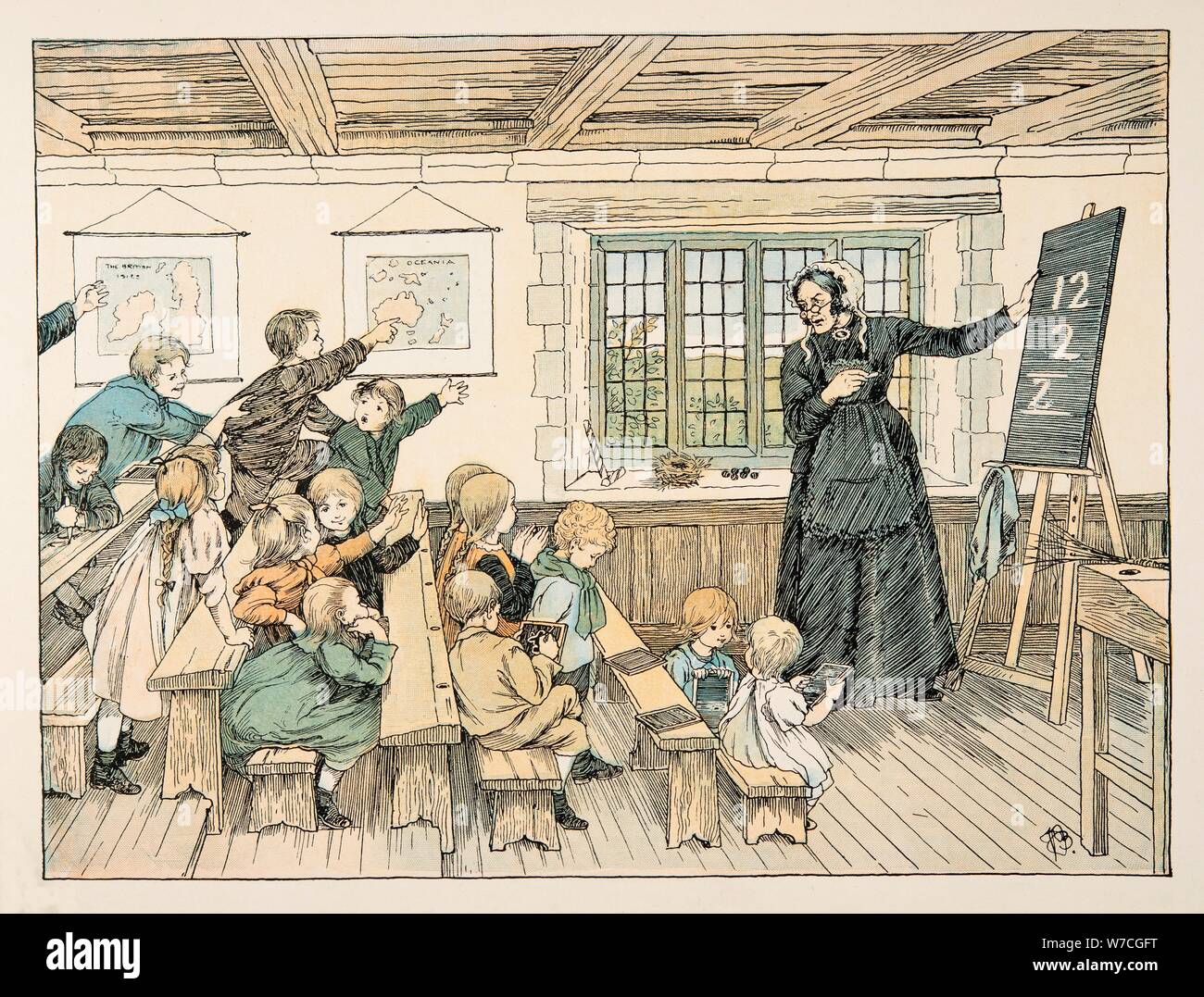 La Dame, à partir de quatre et vingt travailleurs, pub. Lithographie couleur (1900) Banque D'Images