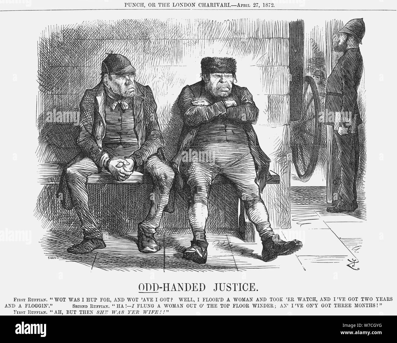 Odd-Handed 'justice', 1872. Artiste : Joseph Swain Banque D'Images
