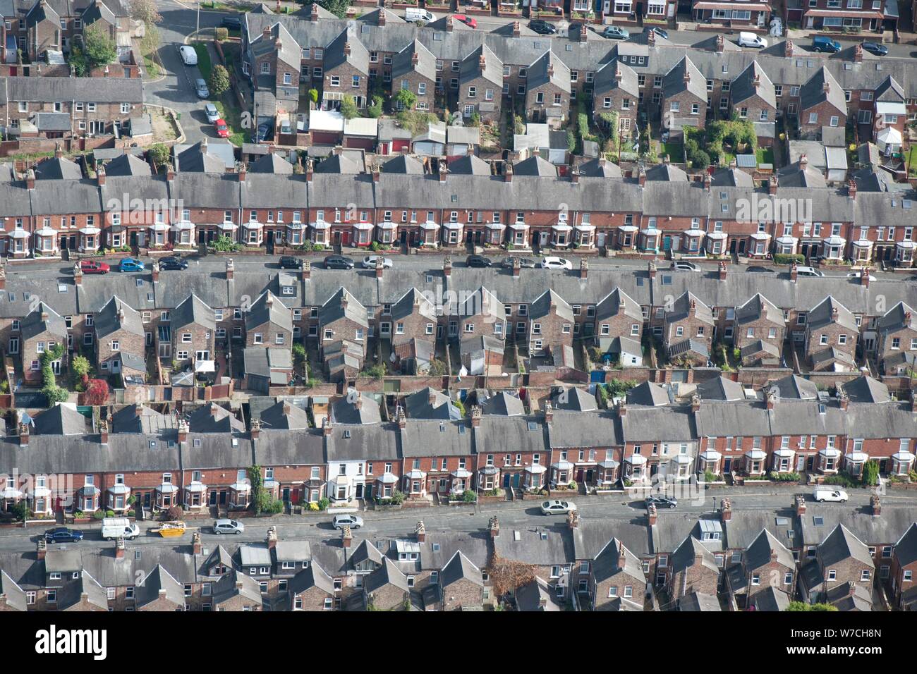 Logement en terrasses, York, North Yorkshire, 2014. Créateur : Angleterre historique photographe personnel. Banque D'Images