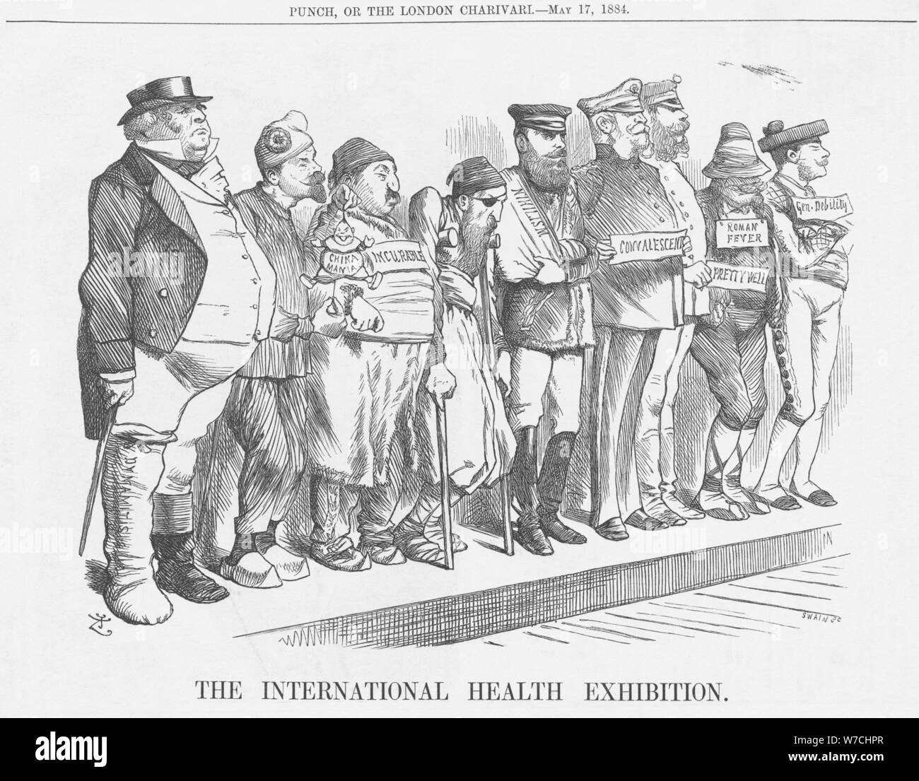 'L'International Health Exhibition', 1884. Artiste : Joseph Swain Banque D'Images