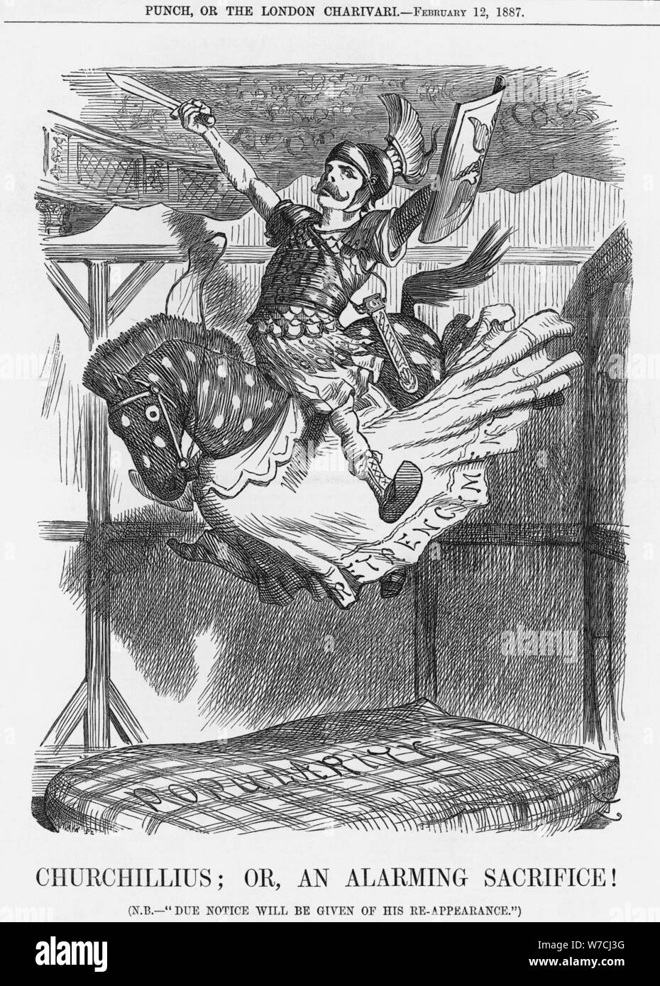 «Churchilius ; ou, un sacrifice alarmante !', 1887. Artiste : Joseph Swain Banque D'Images