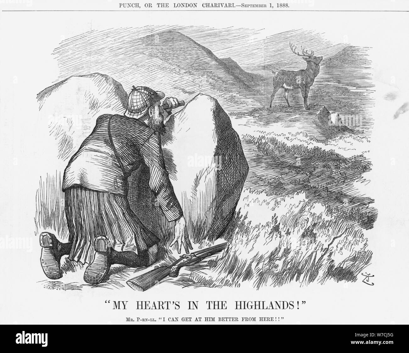 Mon Cœur est dans les Highlands !, 1888. Artiste : Joseph Swain Banque D'Images