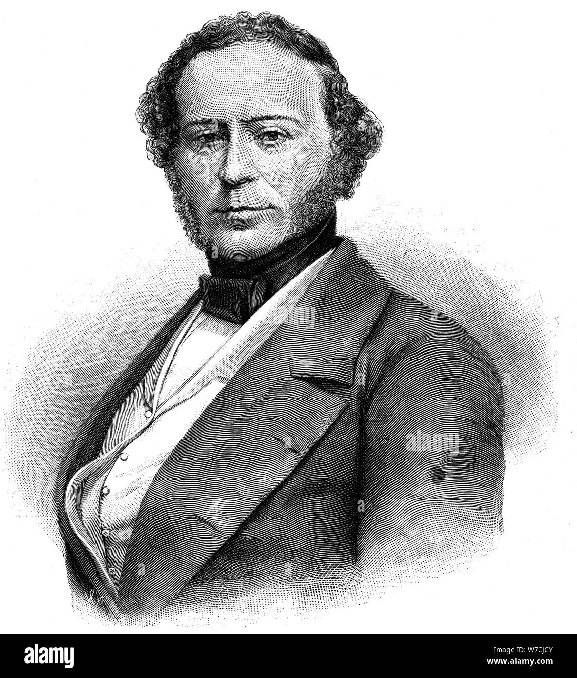 John Ericsson, ingénieur, 1839. Artiste : Inconnu Banque D'Images