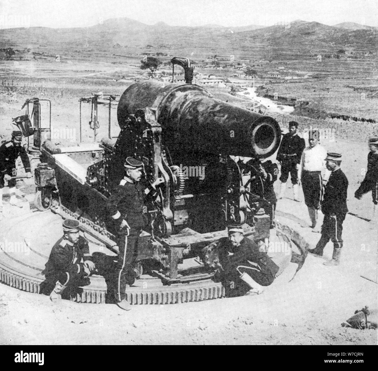 Siège japonais canon, guerre russo-japonaise, 1904-05. Artiste : Inconnu Banque D'Images