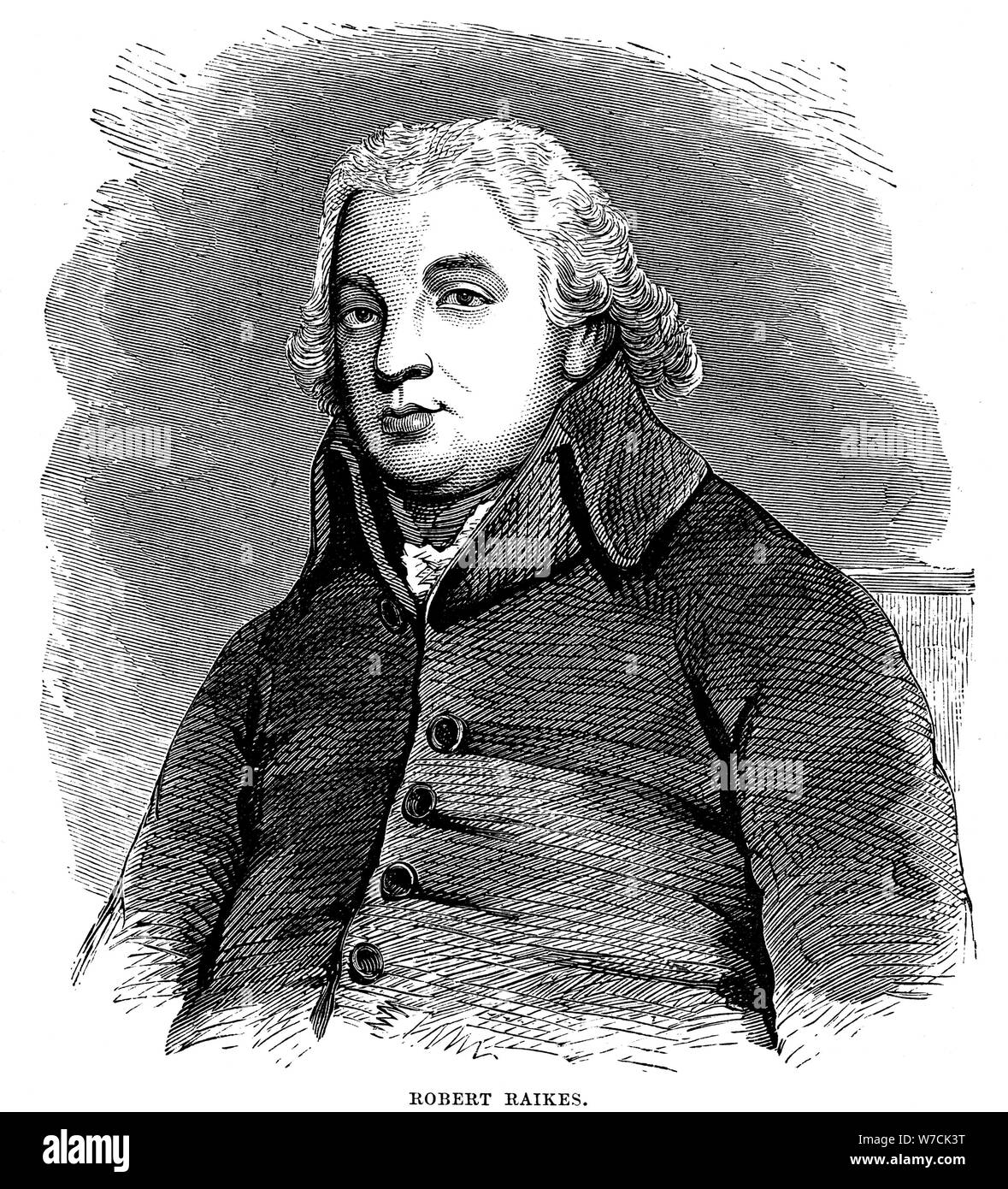Robert Raikes, philanthrope anglais et éditeur, 1780 (1880). Artiste : Inconnu Banque D'Images