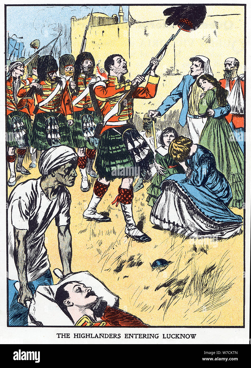 Premier soulagement de Lucknow, Rébellion indienne, 25 septembre 1857. Artiste : Inconnu Banque D'Images