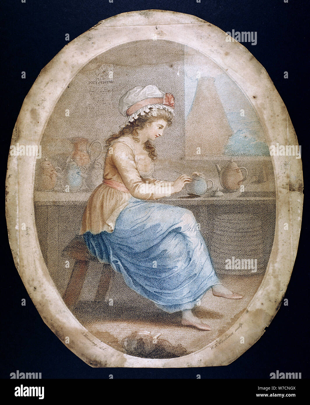 'La Fille' Staffordshire, fin du 18e-début du 19e siècle. Artiste : WN Gardner Banque D'Images