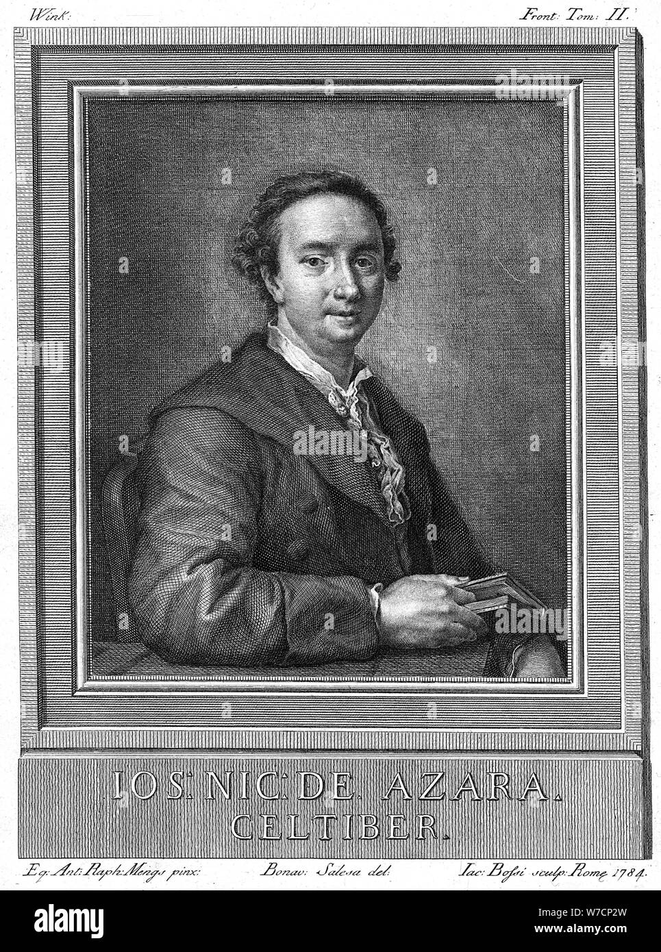 José Nicolas de Azara (1731-1804), diplomate espagnol et mécène de l'art et la littérature, 1784. Artiste : Inconnu Banque D'Images