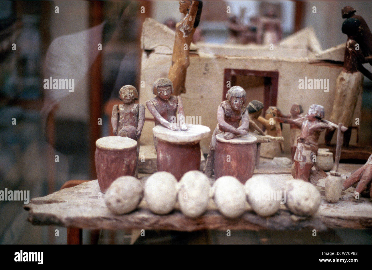 Tombeau funéraire d'un modèle de l'Égypte ancienne, de boulangerie. Artiste : Inconnu Banque D'Images