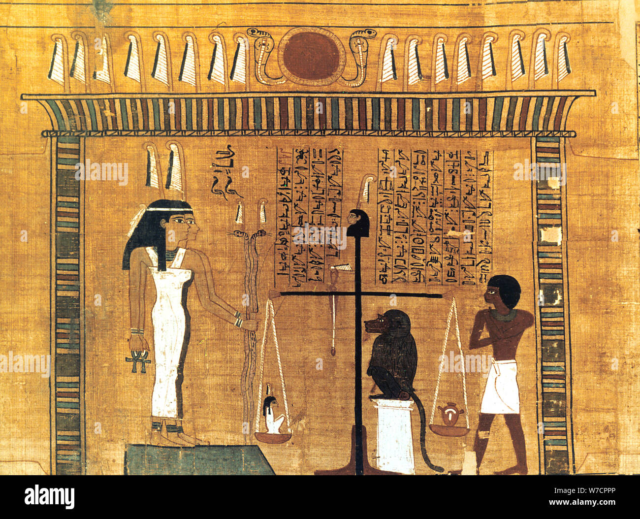 Papyrus funéraires de l'Égypte ancienne,, 18e dynastie, 1550-1293 avant JC. Artiste : Inconnu Banque D'Images