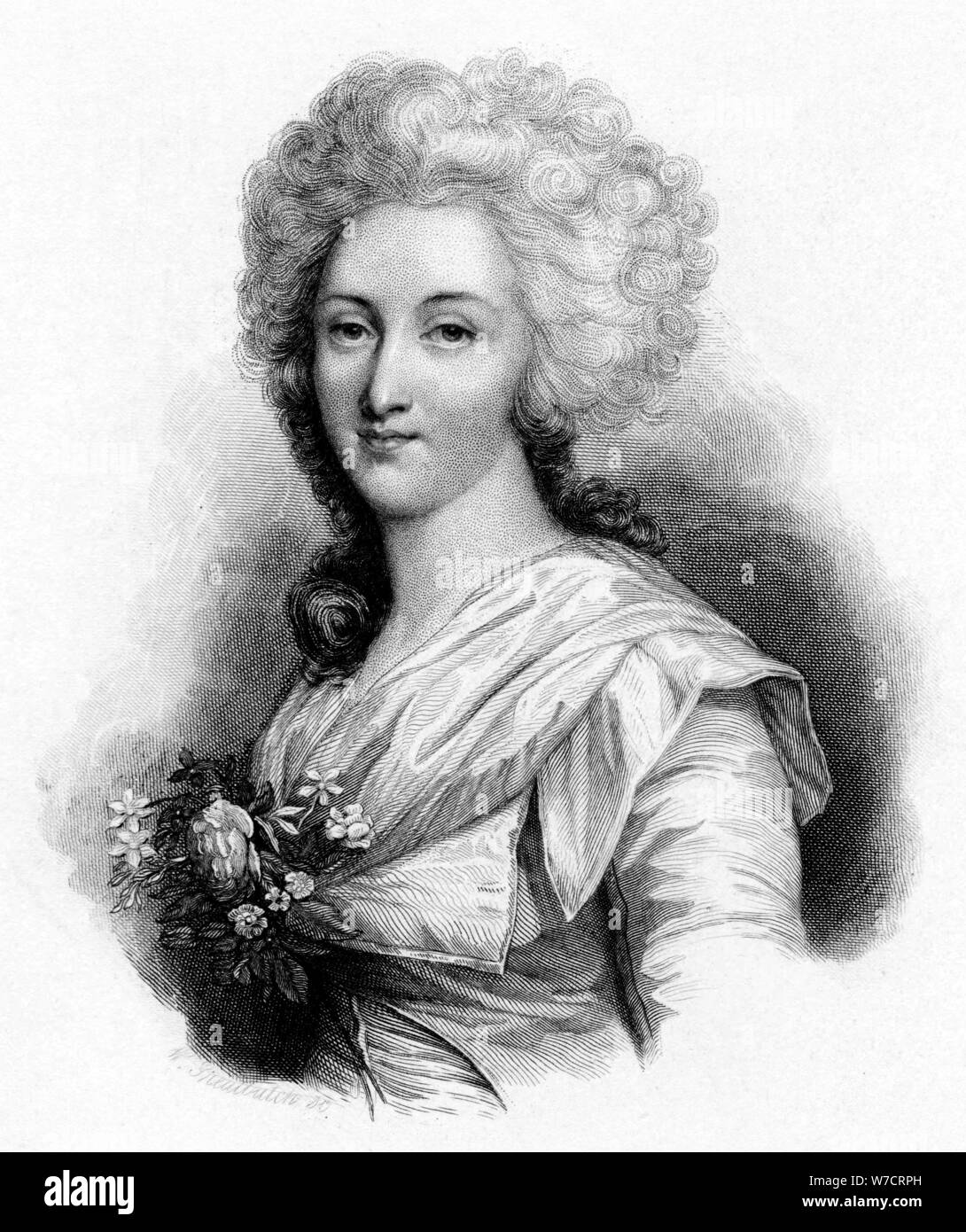 Madame Elisabeth, sœur du roi Louis XVI de France. Artiste : Inconnu Banque D'Images
