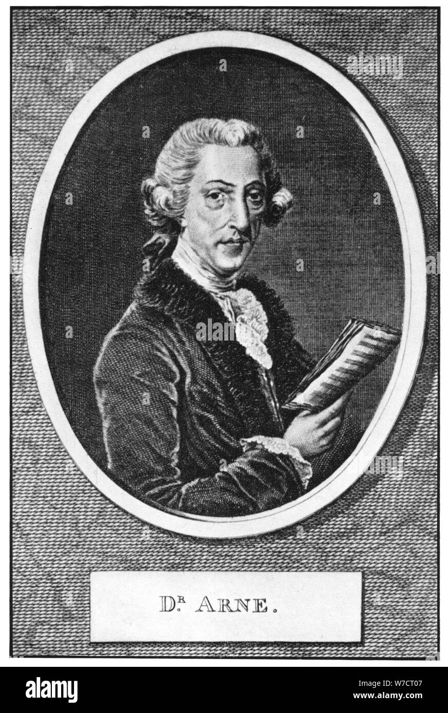 Thomas Augustine Arne (1710-1778), compositeur anglais. Artiste : Inconnu Banque D'Images