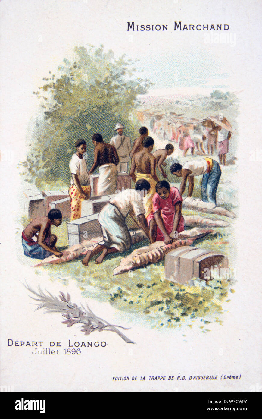 Départ de Loango, juillet 1896. Artiste : Inconnu Banque D'Images