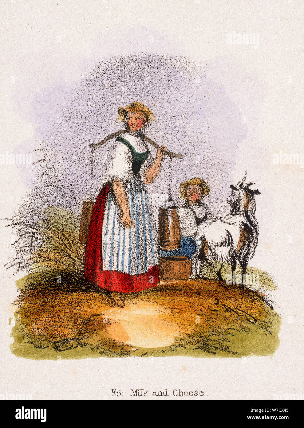 'Pour le lait et fromage', c1845. Artiste : Benjamin Waterhouse Hawkins Banque D'Images