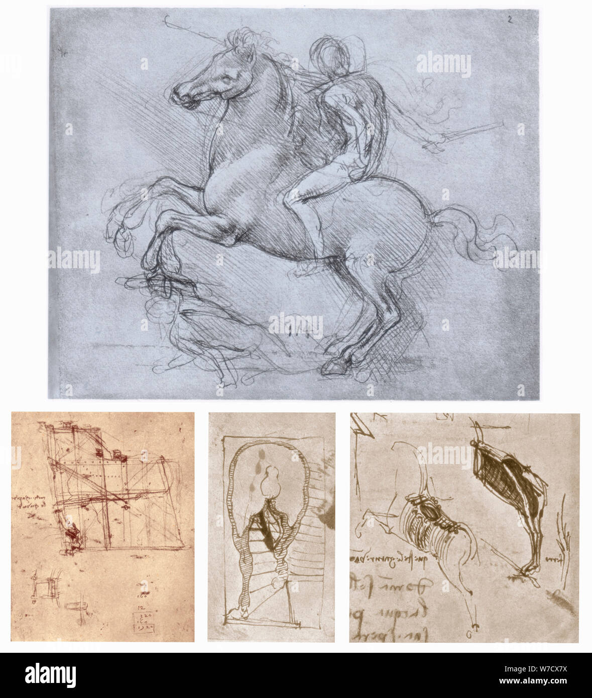 "Le Monument Sforza', c1488-1493. Artiste : Leonardo da Vinci Banque D'Images