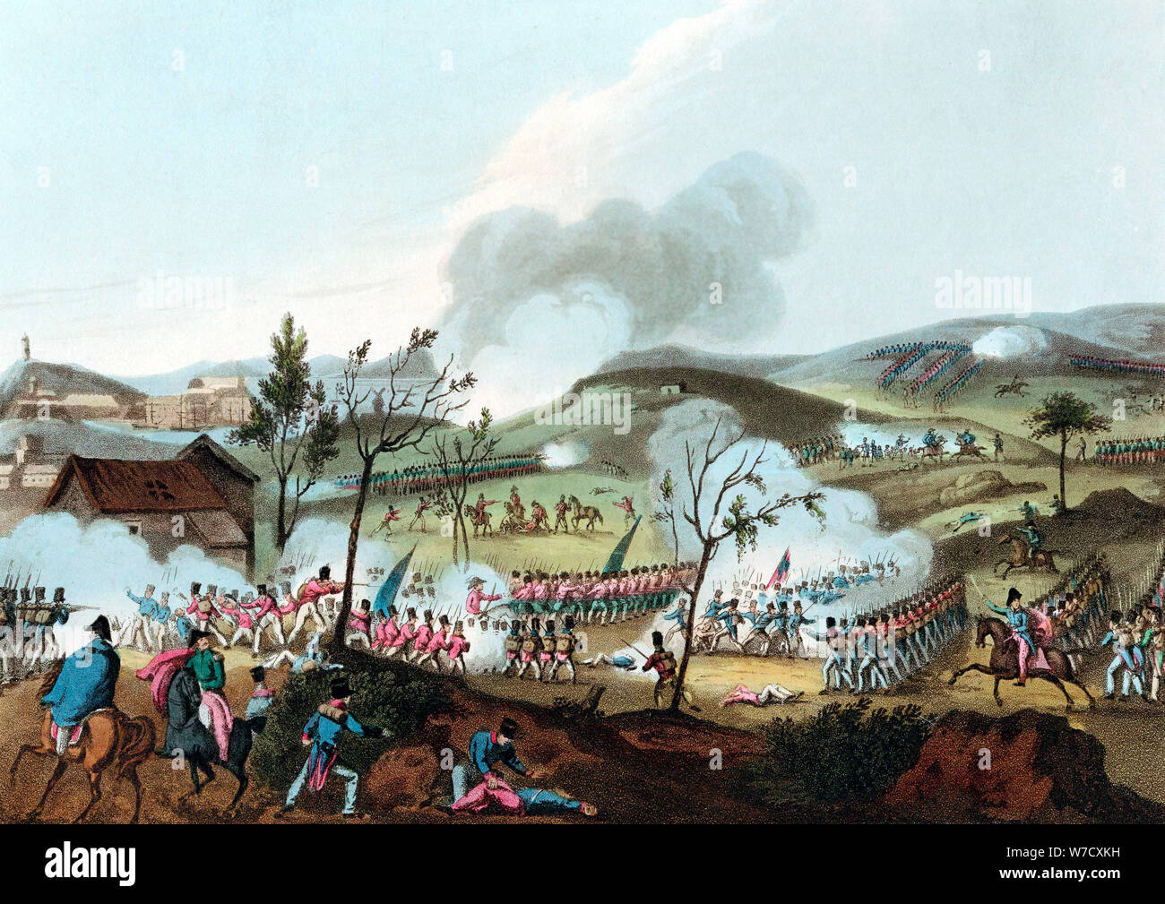 Bataille de la Corogne (La Corogne), la guerre d'Espagne, 16 janvier 1809 (1815). Artiste : Inconnu Banque D'Images