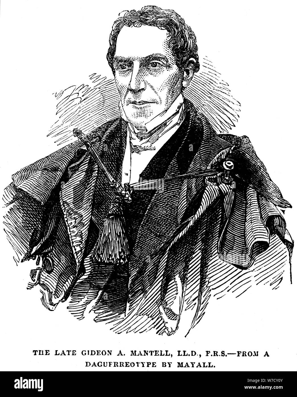 Gideon Algernon Mantell, géologue anglais, 1852. Artiste : Anon Banque D'Images