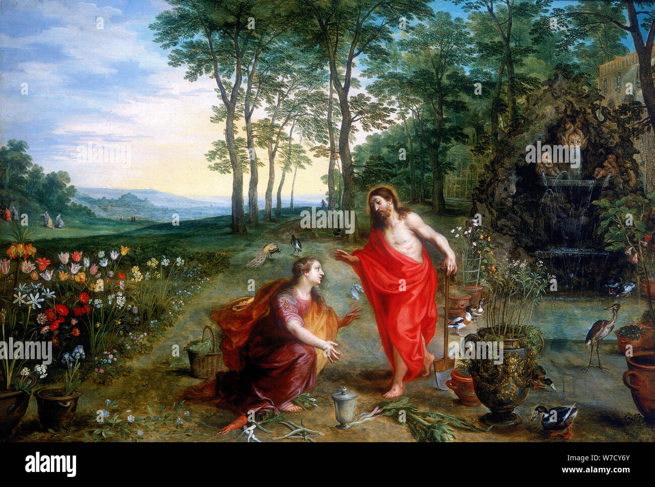 "Noli Me tangere" ('Do Not Touch Me'), 17e siècle. Artiste : Jan Breughel le jeune Banque D'Images