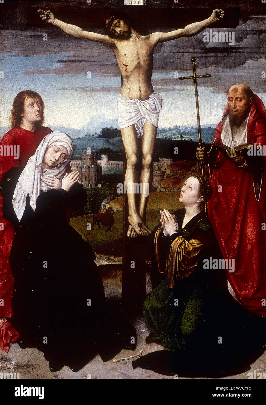 'Crucifixion', au début du 16e siècle. Artiste : Gérard David Banque D'Images