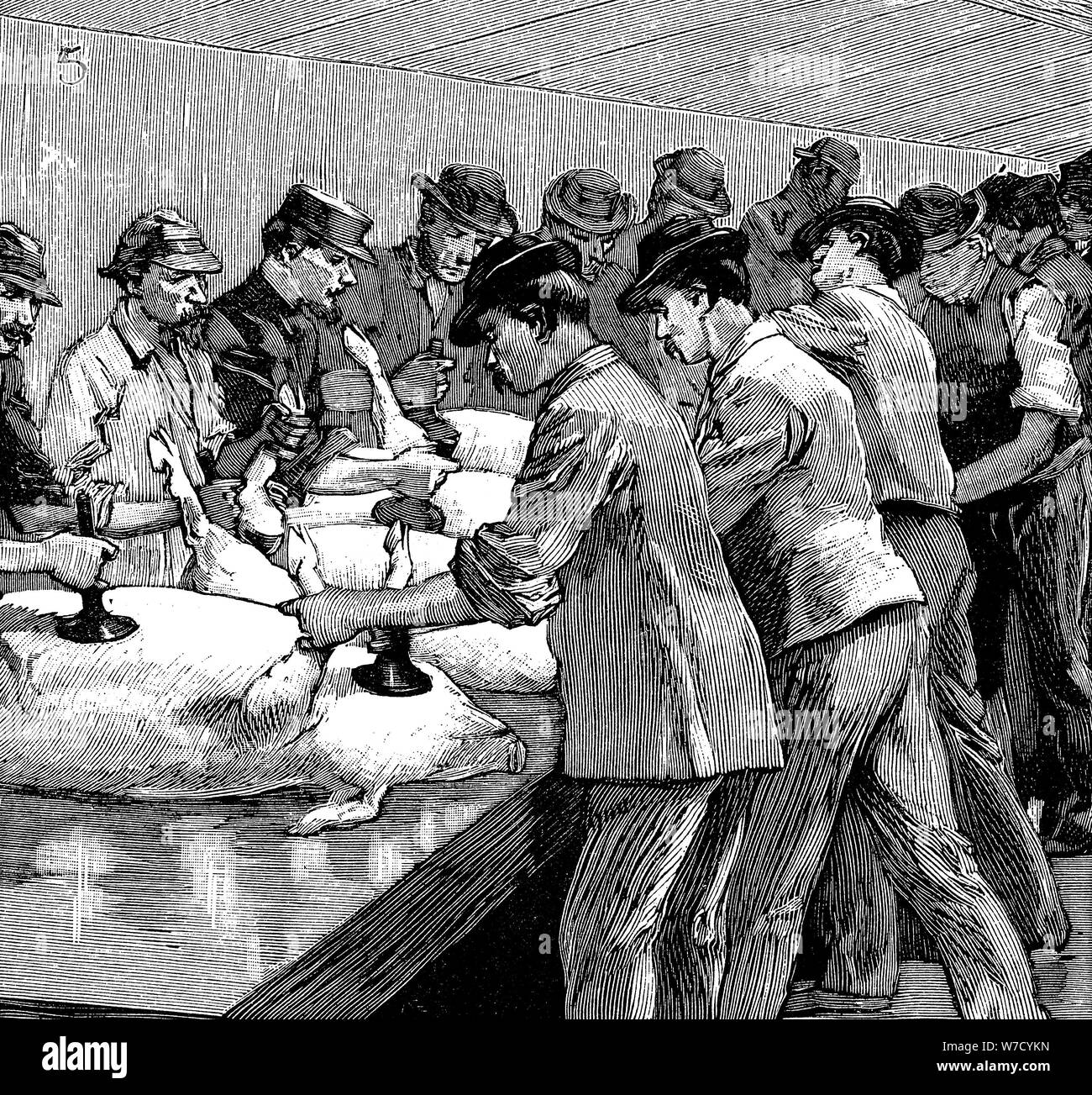 L'entreprise Armor abattoir de porcs, Chicago, Illinois, USA, 1892. Artiste : Inconnu Banque D'Images