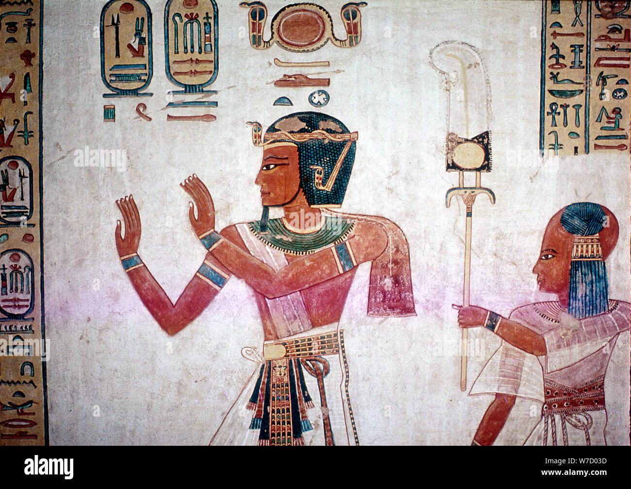 Wallpainting de Ramsès III principaux fils décédé aux dieux, Vallée des Reines, l'Égypte, c12BC thC : Artiste inconnu Banque D'Images