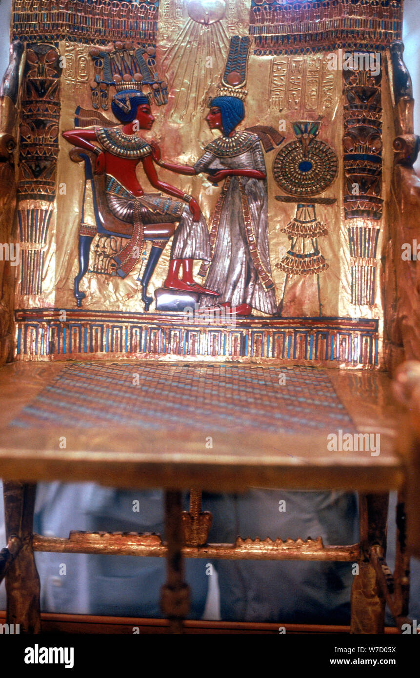 Détail de Présidence de la tombe de Toutankhamon. Artiste : Inconnu Banque D'Images