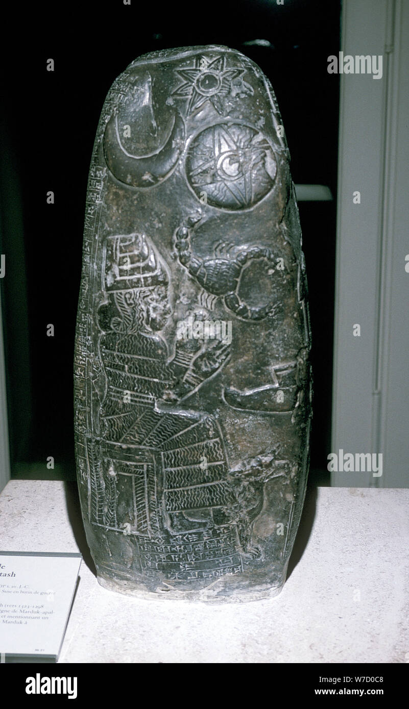 Kudurru de Nazimarut-Tash, Susa, période Kassites, 12e siècle av. Artiste : Inconnu Banque D'Images