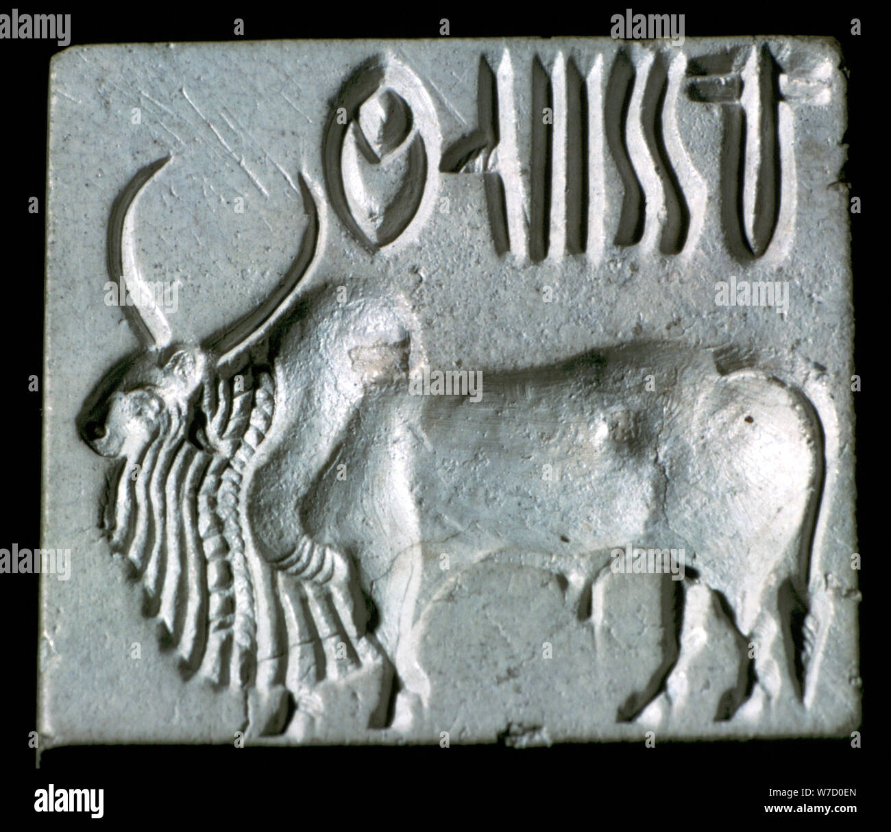 Stéatite joint avec la butte de Bull, vallée de l'Indus, Mohenjo-Daro, 2500 - 2000 avant J.-C.. Artiste : Inconnu Banque D'Images