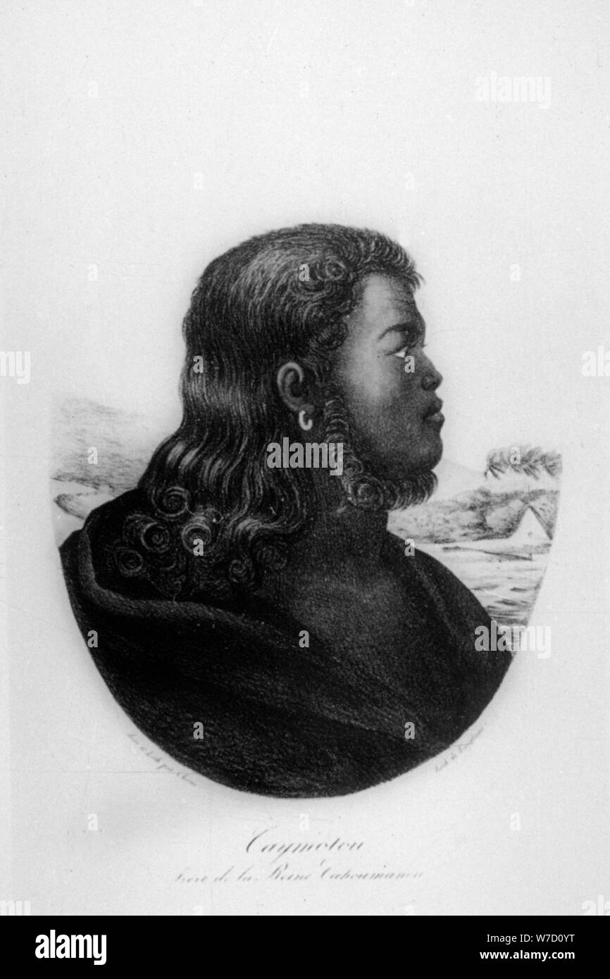 Chef de Kalanimoku, 1816. Artiste : Ludwig Choris Banque D'Images