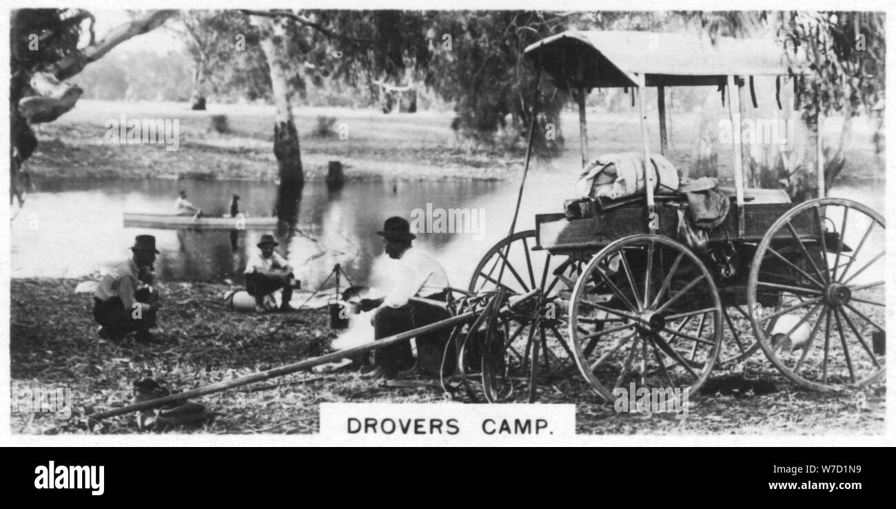 Camp de bouviers, Australie, 1928. Artiste : Inconnu Banque D'Images