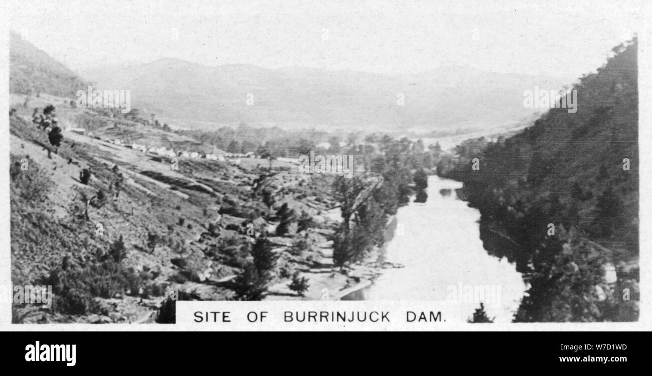 L'emplacement de l'Burrinjuck Dam, New South Wales, Australie, 1928. Artiste : Inconnu Banque D'Images