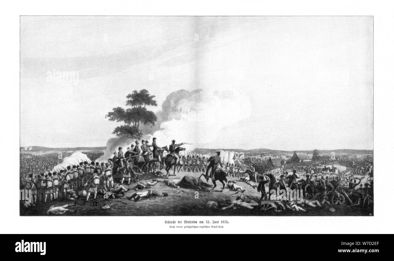 Campagne de Waterloo, le 15 juin 1815, (1900). Artiste : Inconnu Banque D'Images