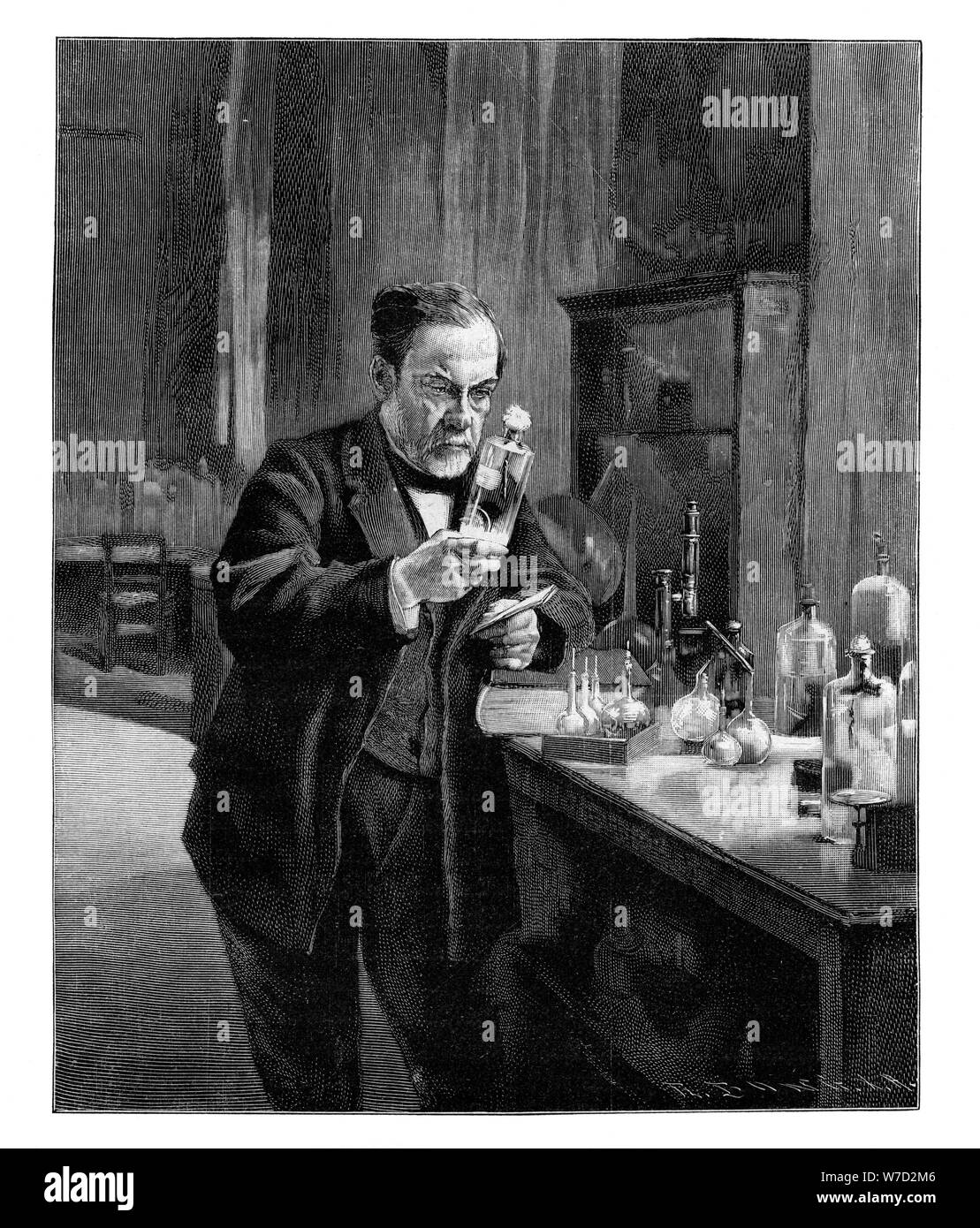 Louis Pasteur, microbiologiste français du xixe siècle et chimiste, (1900). Artiste : Inconnu Banque D'Images