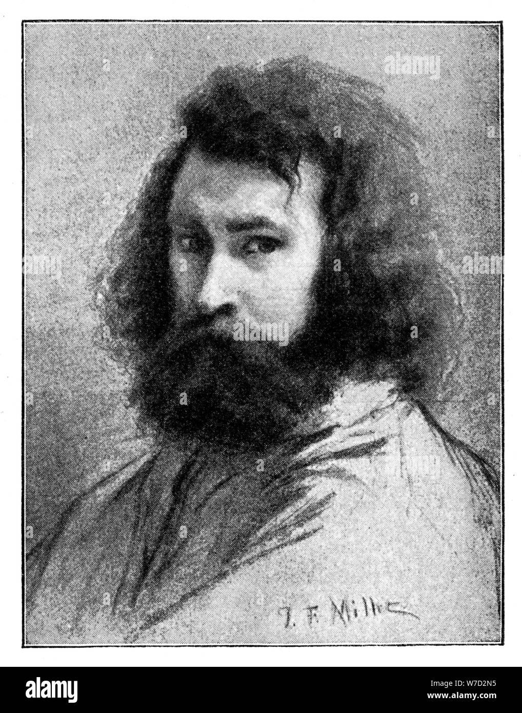 Jeanfrançois Millet, peintre français du 19e siècle, (1900).Artiste